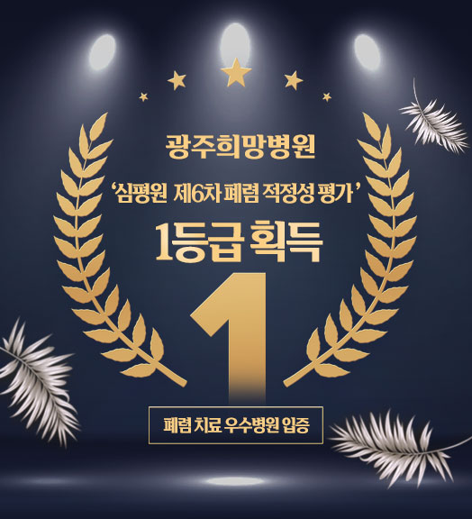 심평원에서 실시한 제6차 폐렴 적정성 평가에서 1등급